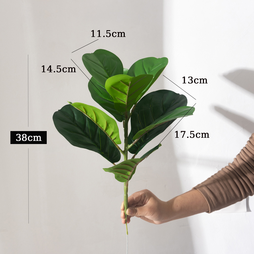 38cm 9 Forks Artificial Ficus  - Ficus Lyrata Tree 评论和价格